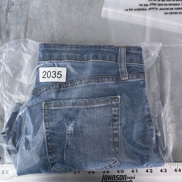 Just Black Jeans Short Women Size 28 Medium Wash Distressed SF32H-3 Made in USA - Picture 9 of 9